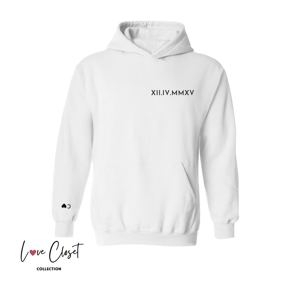 Sweat-shirt à capuche personnalisé  | Date couple